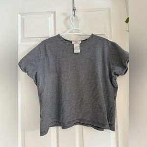 Vintage black and white cropped shirt, size large